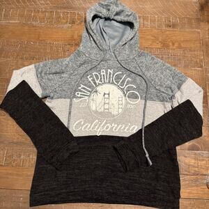 Ever Hottie San Francisco California Colorblock Hoodie Small Vintage Spring